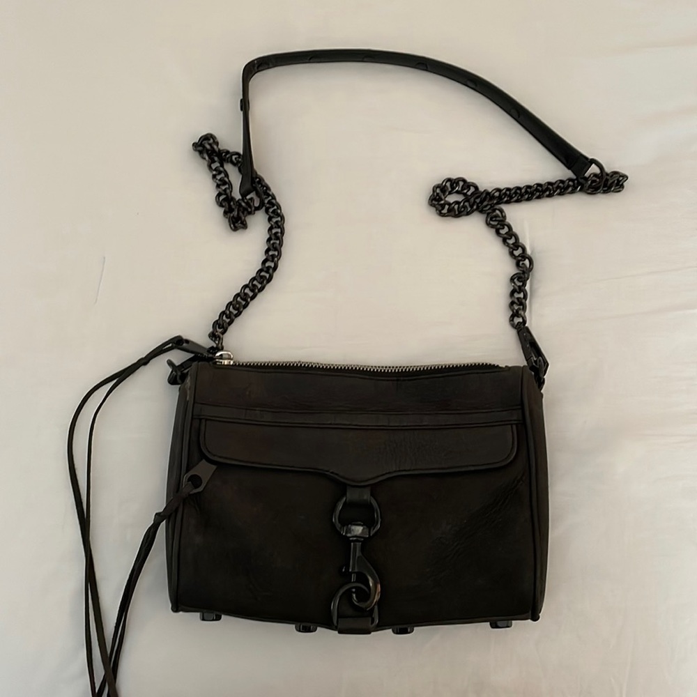 REBECCA MINKOFF | Black Suede Mini M.A.C. Purse
